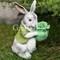 Фигура садовая Заяц с капустой серый кашпо U09093-Gray - фото 64995