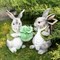 Фигура садовая Заяц с капустой серый кашпо U09093-Gray - фото 64996