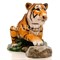Фигура садовая Тигренок на камне стеклопластик U08923 - фото 67074