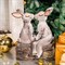 Фигура садовая Зайцы влюбленные серые полистоун U09080-Gray - фото 69758