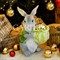 Фигура садовая Заяц с капустой серый кашпо U09093-Gray - фото 70141