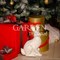 Фигура для сада Заяц бело-золотой полистоун F01007-WG - фото 70425