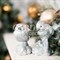 Фигура новогодняя Птичка серебряная полистоун высота 11см U08952-S - фото 70745