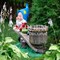 Фигура садовая с кашпо Гном на качелях высота 65см F08844 - фото 73207