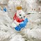 Игрушка ёлочная Котёнок с конфетой 9см - фото 77296