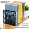 Ограничитель подставка для книг Листья металл чёрный 705-001B - фото 79509