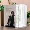 Подставка для книг на полке Девочка металл чёрный 705-016B - фото 79624