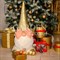 Фигура Гном невидец в колпаке бело-золотой стеклопластик F08369-WG - фото 84942