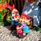 Фигура садовый Гном с поганками полистоун высота 50см F07769 - фото 86228