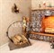 Дровница круглая металлическая на деревянной подставке 500-34 - фото 86262