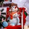 Фигура декоративная Снеговик с птичкой высота 50см полистоун F03181 - фото 86281