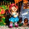 Фигурка декоративная Девочка кокетка полистоун высота 70см F03182 - фото 86288