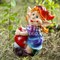 Фигура декоративная Гном девочка с мухомором для сада высота 40см F08058 - фото 86658